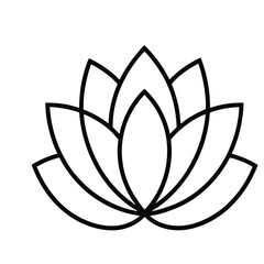 Blooming vector lotus flower illustration with green leaf design, an eco-friendly nature symbol