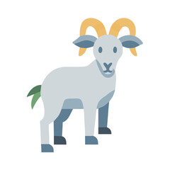 Stylized Ram Illustration with Golden Horns on Black Background