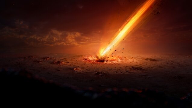 Meteorite Impact on Earth &ndash; Epic Cinematic Visualization of Cosmic Collision