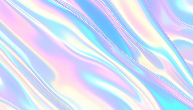 パステル調の虹色プリズムのホログラム,メタリック背景,Y2K,Holographic,metallic,background,flowing,prismatic,rainbow,colors,glossy,
