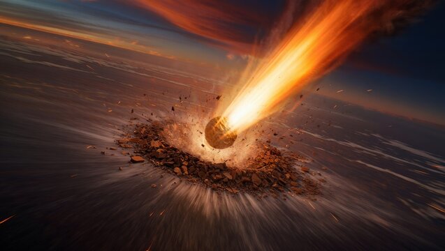 Meteorite Impact on Earth &ndash; Epic Cinematic Visualization of Cosmic Collision