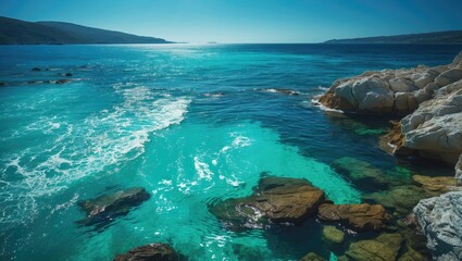 Obraz premium Beautiful Shoreline and Lagoon Scenes from Croatia's Korcula, Lastovo, and Mediterranean Waters