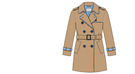 Naklejka premium Isolated Trench Coat