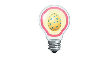 Fototapeta premium Isolated Easter Egg in Light Bulb
