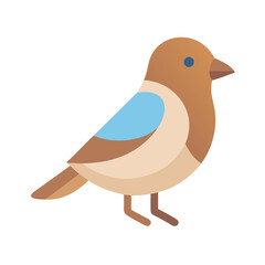 Stylized brown bird illustration on black background image