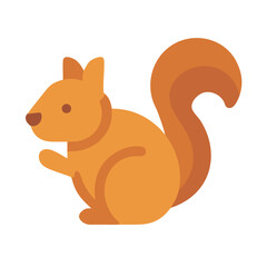 Cute vector squirrel illustration on black background for design