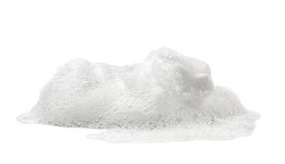 Soap foam, bubbles isolated on white background	