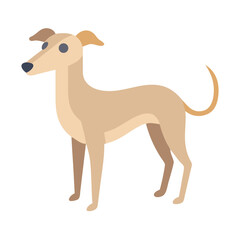 Stylized Greyhound Illustration against Black Background