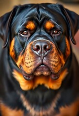 Obraz premium close up of a black and brown dog