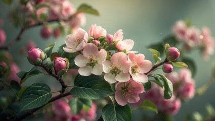 Obraz premium Apple tree flowers in spring