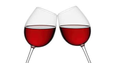 Isolated Toasting Wine Glasses