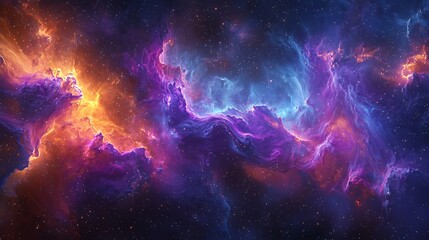 Nebula galaxy formation in vibrant colors high resolution picture
