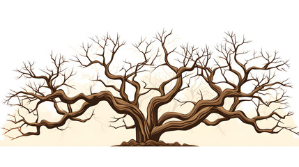 Bare Tree Cartoon Vector Design for Professional Use