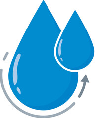 Waterproof logo flat illustration. Vector illustration of waterproof icon isolated on white background.