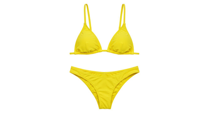 Isolated yellow bikini