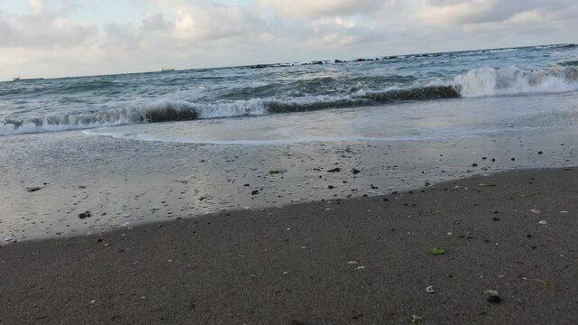 A wonderful view of the evening sunset in Karasu district, which is on the Black Sea coast of Sakarya province in T&uuml;rkiye