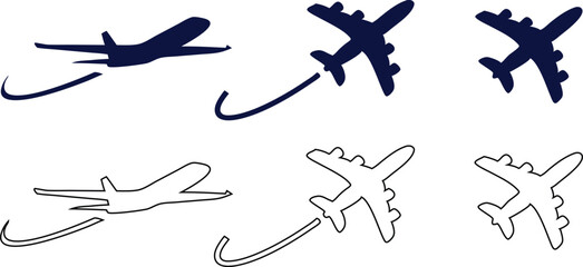 Plane and jet illustrations for tourism 