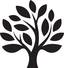 vector tree logo silhouette