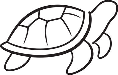 turtle on white silhouette 