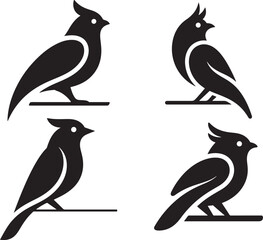 Naklejka premium vector set of birds Silhouette 