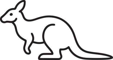 Kangaroo Icon silhouette vector