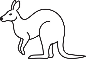 Kangaroo Icon silhouette vector