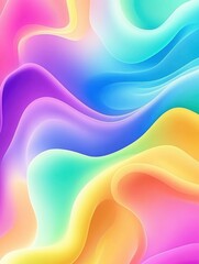 Abstract Colorful Fluid Shapes Wallpaper