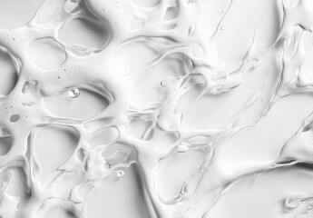 Abstract White Foam: Organic Texture and Minimalist Design