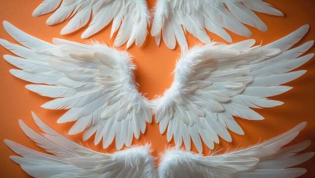 Angel wings displayed on a background