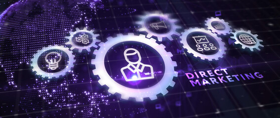 Marketing Strategy. Planning Strategy Concept. Business, technology, internet and networking concept. Direct marketing. 3d illustration