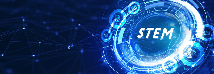 Science, technology, engineering and math. STEM concept. Business, Technology, Internet and network concept. 3d illustration