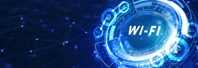 Global Wi-Fi wireless internet technology concept. 3d illustration