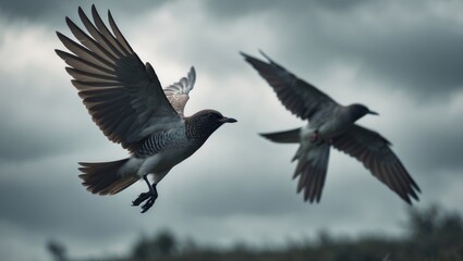 Fototapeta premium Birds soaring in nature as a symbol of unbounded freedom