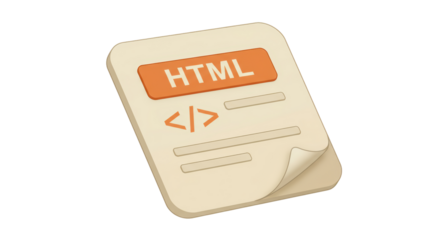 Isolated HTML File Icon
