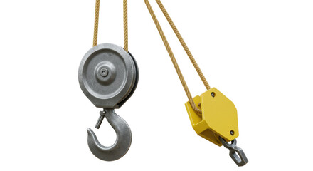Isolated Pulley Hoist with Rope