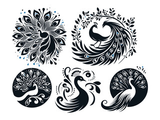 Peocock Vector Icon Pack