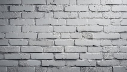 Broad perspective of a wall with Old white grey painted bricks