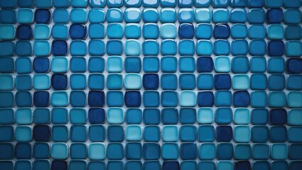 Ceramic tiles in blue for pool with square tile design