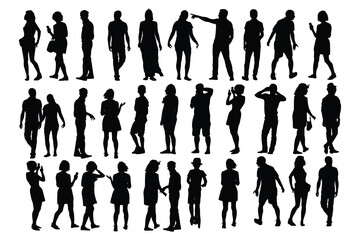 silhouette of humans , silhouette of people