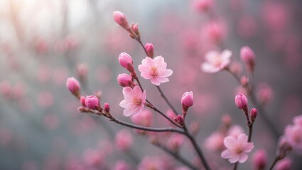 Vibrant Pink Flowers on a Stunning Background