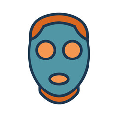 Fototapeta premium Facial mask illustration for skincare and beauty concept