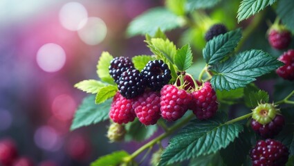 Enjoy the health advantages of black raspberry and blackberry, abundant in vitamins and antioxidants, with their purple shade reflecting high anthocyanin concentration.