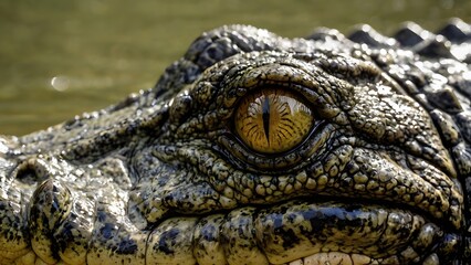 Fototapeta premium Crocodile Eye Macro detail