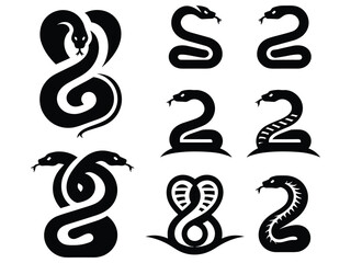 Obraz premium Snakes Vector Icon Pack