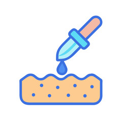 Applying serum drop to the skin, skincare concept illustration