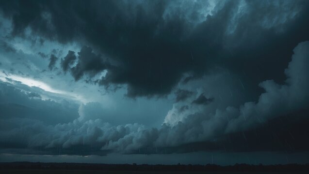 overcast storm clouds in the rainy season