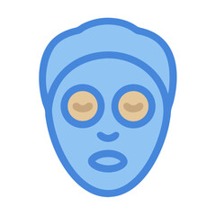 Facial mask icon illustration, beauty and personal care concept