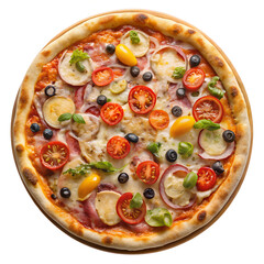 italian pizza isolated on white background