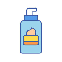 Cosmetic bottle with pump dispenser for lotion or cream