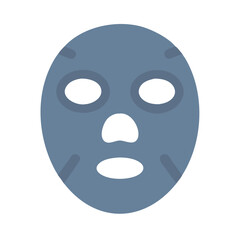 Fototapeta premium Blue sheet face mask isolated on a black background